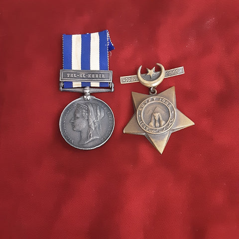 Pair of British Victorian Campaign Medals, Egypt Medal 1882 and Khedive's Star 1882