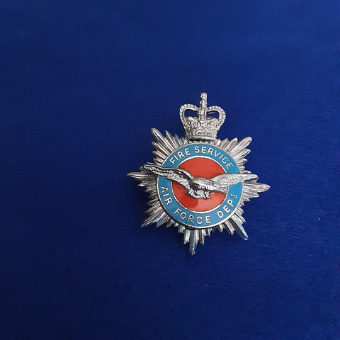 Unissued RAF cap badge, "Fire Service, Air Force Department"