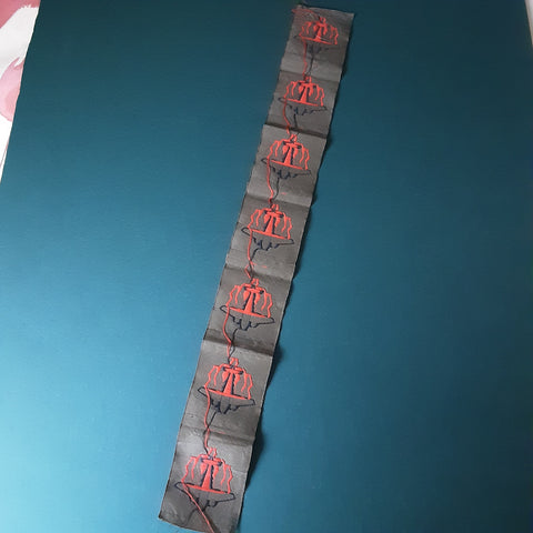 Original British 5th Anti-Aircraft Division cloth insignia patches. World War Two.