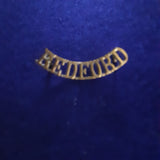 Original brass shoulder title The Bedfordshire Regiment circa WW1
