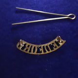 Original brass shoulder title The Bedfordshire Regiment circa WW1