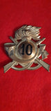 Original WW2 cap badge 10th Italian "Bersaglieri" Rifle Regiment