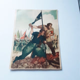 Rare WW2 Italian National Fascist Party postcard depicting Nazi propaganda