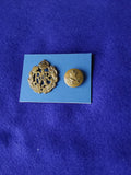 Original RAF cap badge and tunic button, WW2
