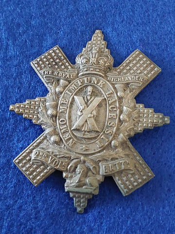 Original Victorian cap badge The Royal Highlanders (Black Watch) 2nd Forfarshire Volunteer Battalion, other ranks