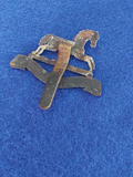 Original cap badge 3rd The King's Own Hussars, circa 1920s onwards, WW2