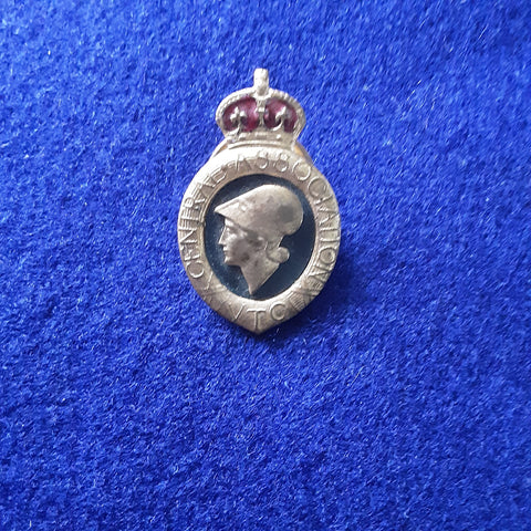 Original WW1 brass and enamel badge Central Association Volunteer Training Corps