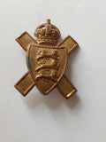 Rare original WW2 cap badge The 11th (Royal Militia, Island of Jersey) Battalion, The Hampshire Regiment