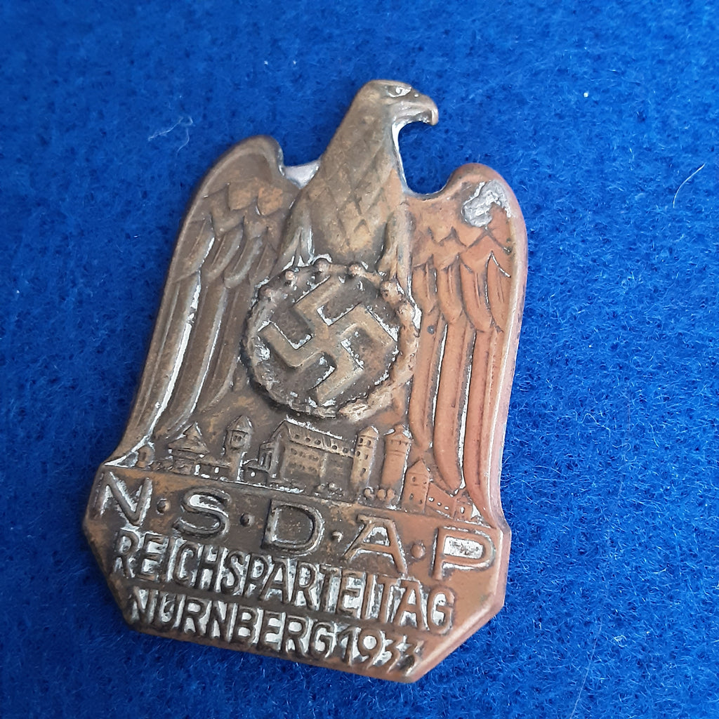 Original 1933 Reichsparteitag Nurnberg Rally Badge