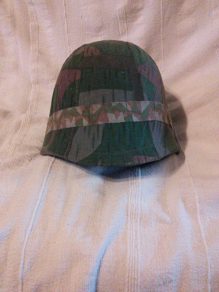 WW2 Swiss Army M1940 pattern helmet with extremely rare wartime cammo. cover
