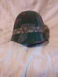 WW2 Swiss Army M1940 pattern helmet with extremely rare wartime cammo. cover